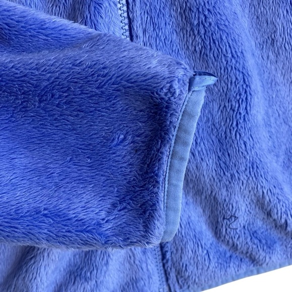 Marmot Cornflower Blue Warm Fuzzy Zip Up Fleece Jacket Mock Neck Pockets Sz M - Picture 5 of 16